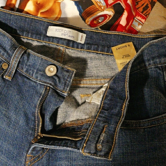 VTG Levi's 515 denim jeans 6 short Boot Cut - Picture 5 of 5